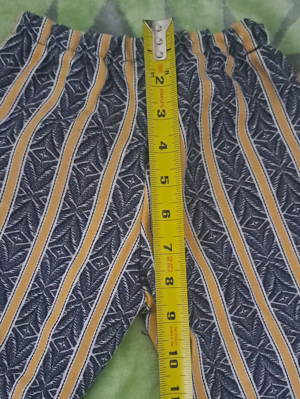 Vintage 60's Toddlers Hippie Rock Star Pants/Halloween Costume Black Yellow